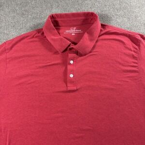 Vineyard Vines Polo Shirt Mens 2XL Dark‎ Pink/Red Classic Fit Golf Preppy